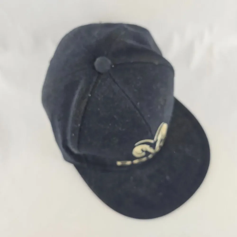 Dodge Ram Hat Mens 7 1/4 Black Flat Bill Fitted Cap Hatco Truck Logo Acyrlic